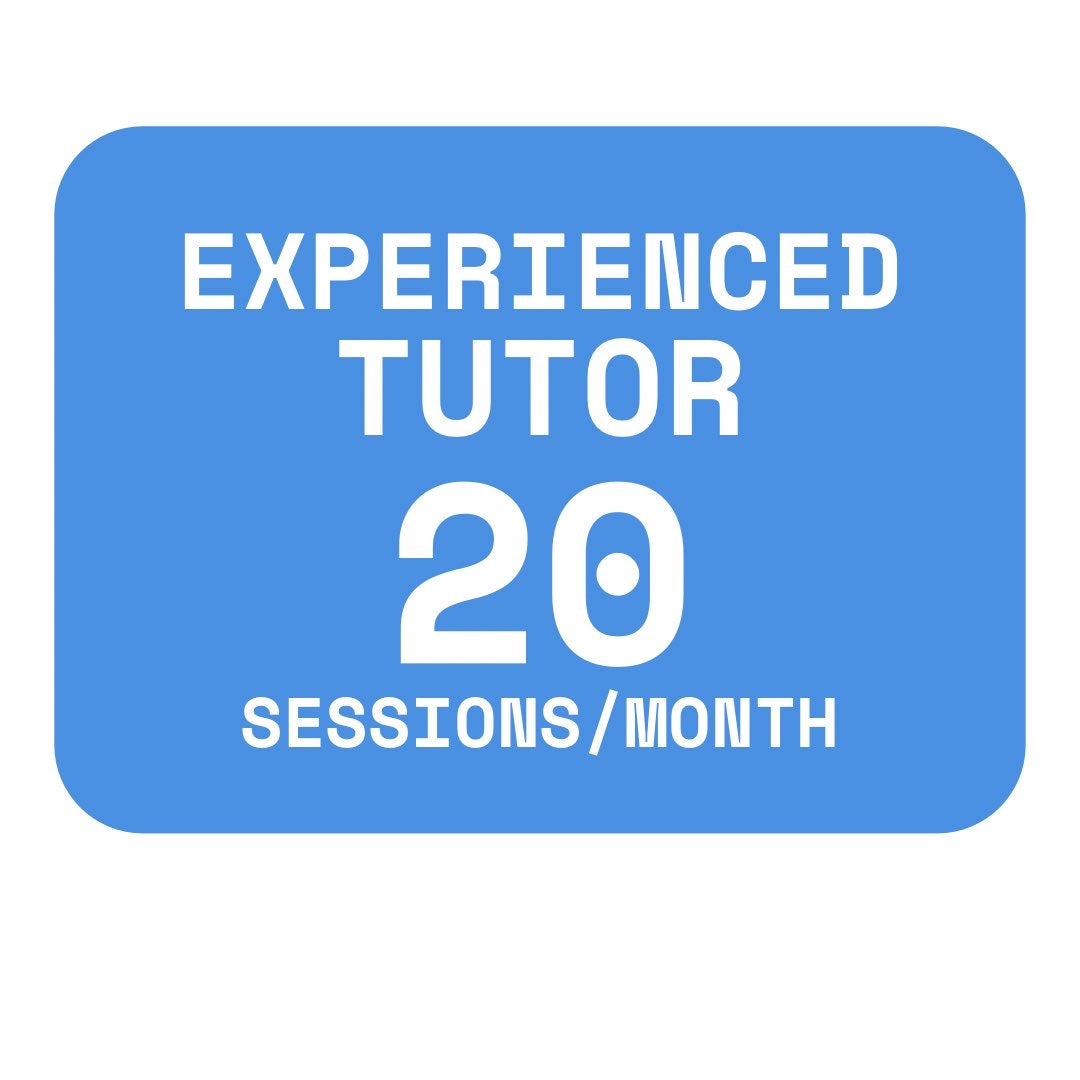 Experienced Tutor 20 Sessions Monthly Credit Plan