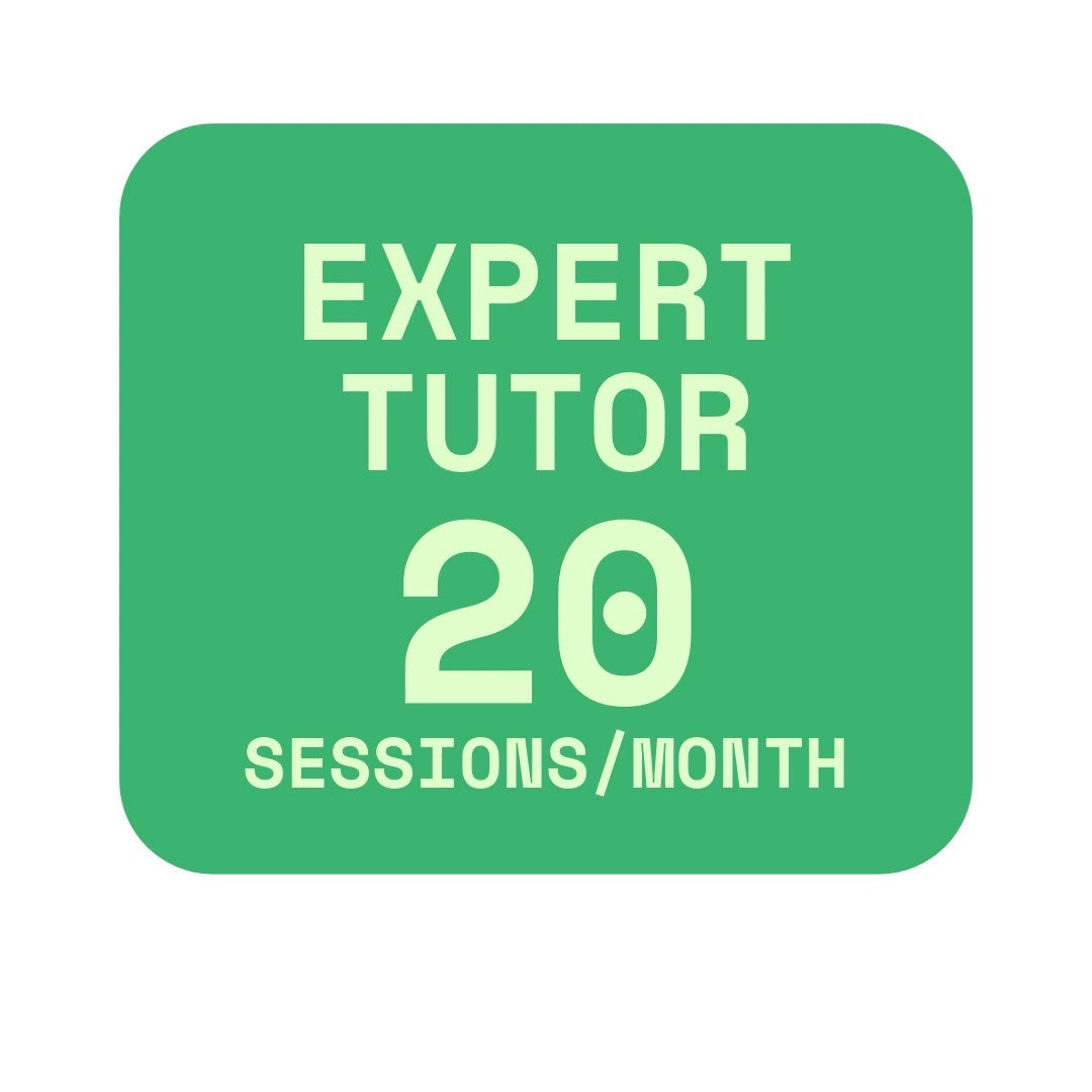 Expert Tutor 20 Sessions Monthly Credit Plan