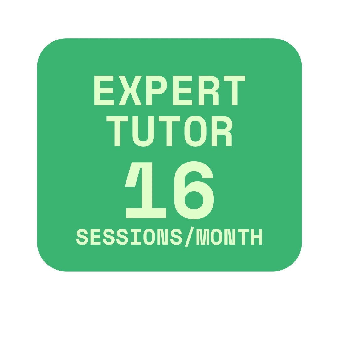 Expert Tutor 16 Sessions Monthly Credit Plan