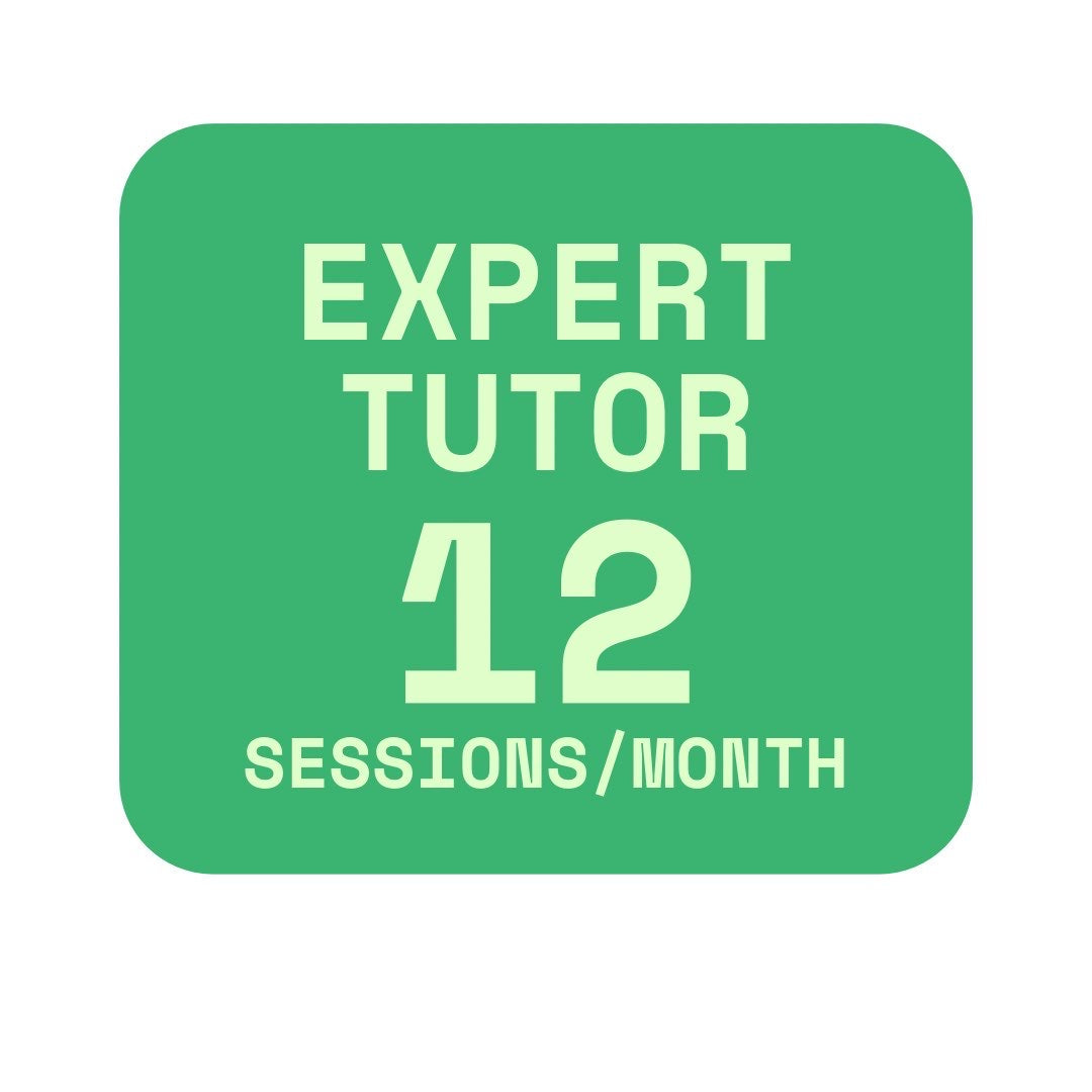 Expert Tutor 12 Sessions Monthly Credit Plan