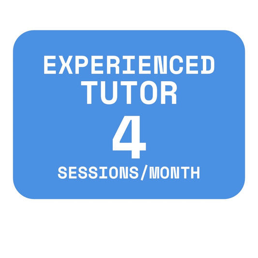 Experienced Tutor 4 Sessions Monthly Credit Plan