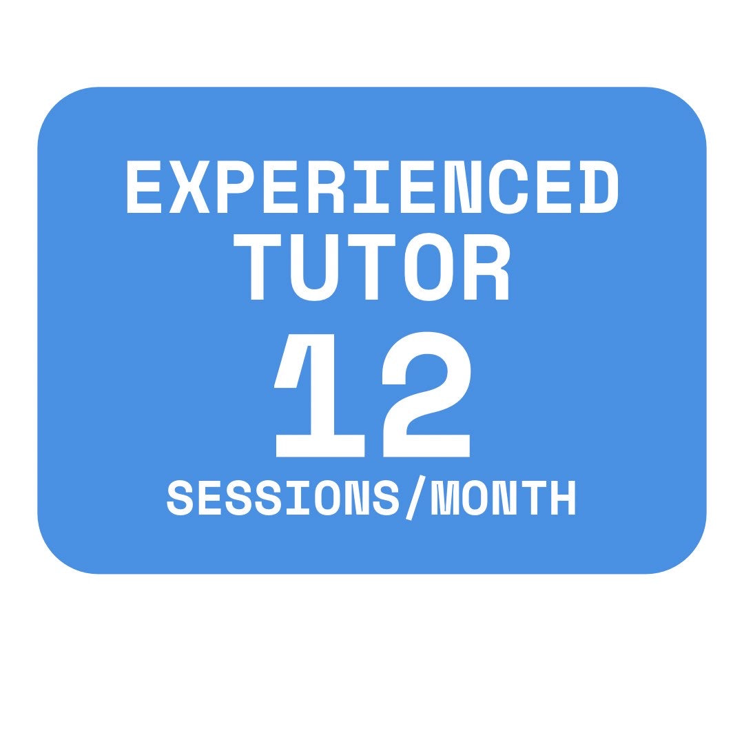 Experienced Tutor 12 Sessions Monthly Credit Plan