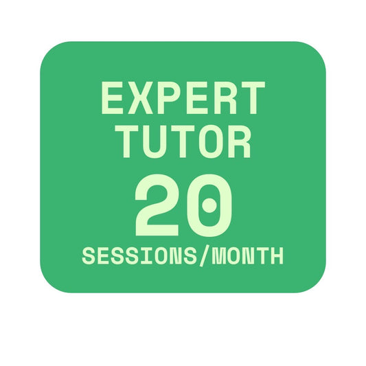 Expert Tutor 20 Sessions Monthly Credit Plan